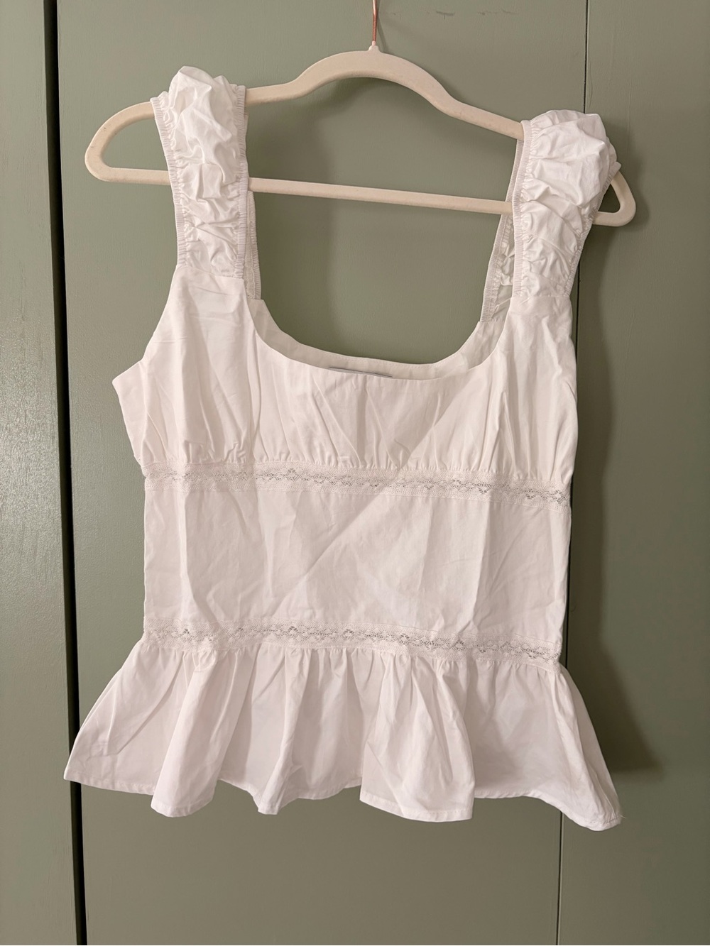 Princess Polly White Ruffled Peplum Camisole